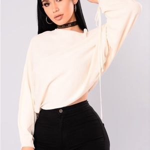 Fashion Nova. Ivory Top.